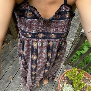 Lucky brand maxi dress (prairie dress style)